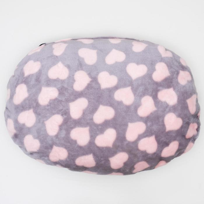 Лежанка  Лежанка "Оксфорд" №4, с мехом, 53 х 43 х 16 см микс цветов