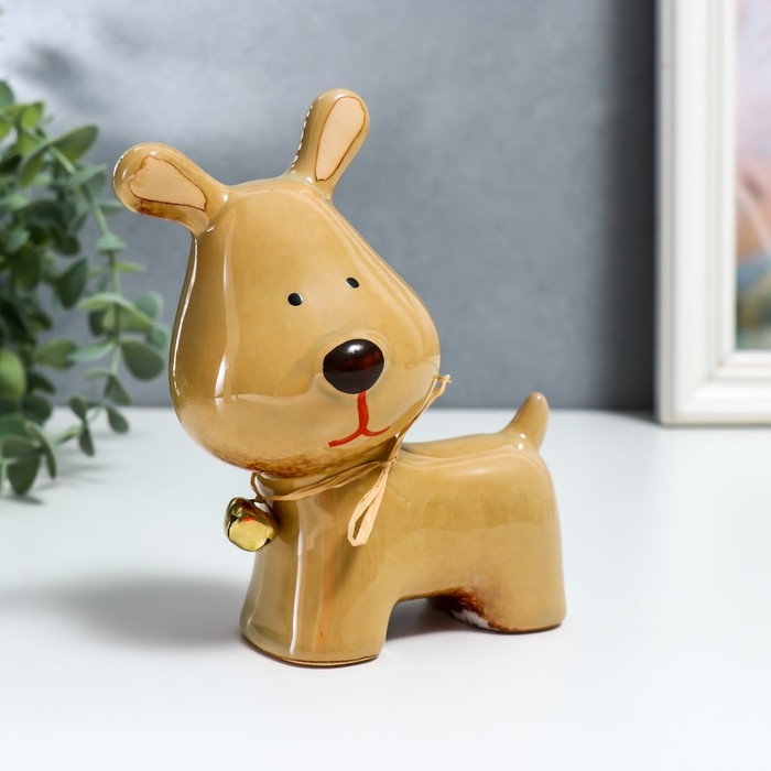 Сувенир керамика Сувенир керамика "Пёсик с колокольчиком на ошейнике" МИКС 13,5х7х11,5 см