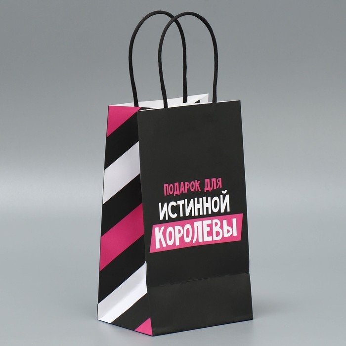 Пакет подарочный крафтовый, упаковка, «Королева», 12 х 21 х 9 см Пакет подарочный крафтовый, упаковка, «Королева», 12 х 21 х 9 см