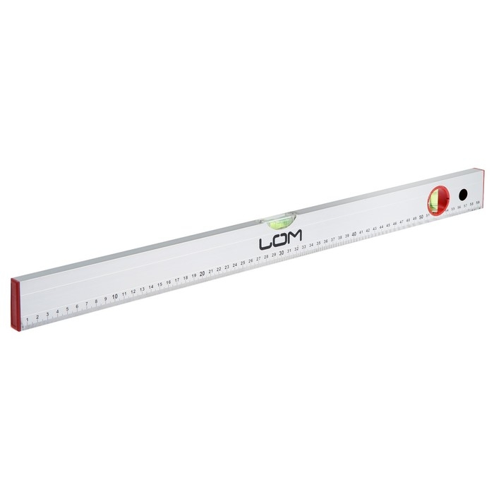 Уровень алюминиевый ЛОМ, 2 глазка, линейка, 600 мм Уровень алюминиевый ЛОМ, 2 глазка, линейка, 600 мм