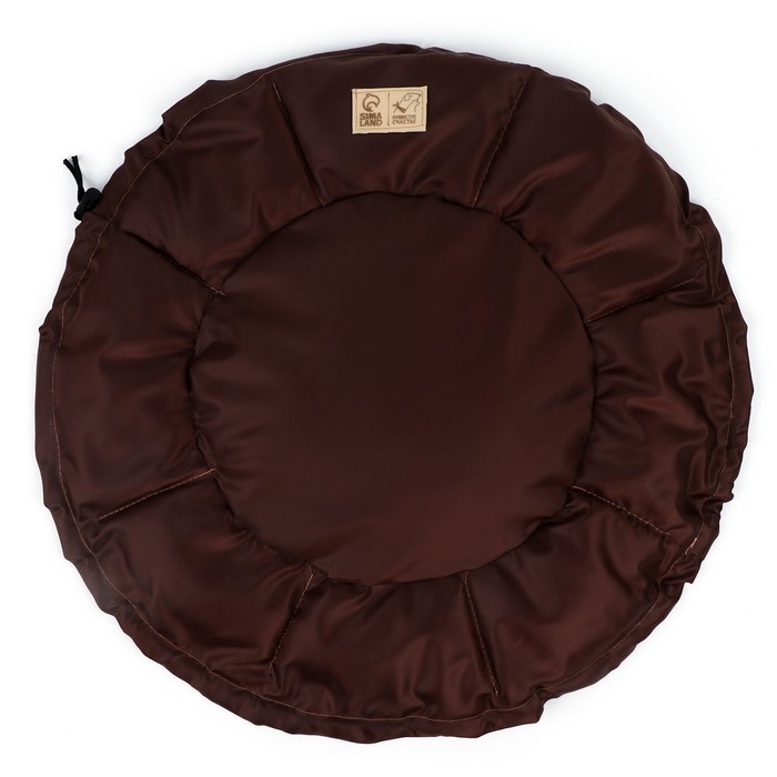 Лежанка для кошек и собак двусторонняя с игрушкой «Кофе с молоком» 50-30х12 см Лежанка для кошек и собак двусторонняя с игрушкой «Кофе с молоком» 50-30х12 см