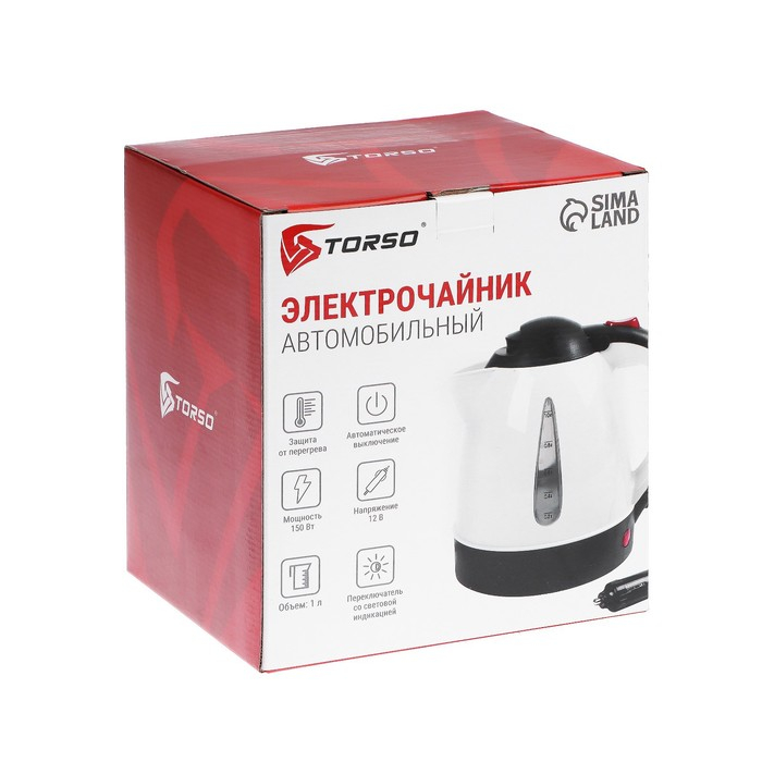 Электрочайник TORSO, автомобильный 1 л, 12 В, 150 Вт Электрочайник TORSO, автомобильный 1 л, 12 В, 150 Вт