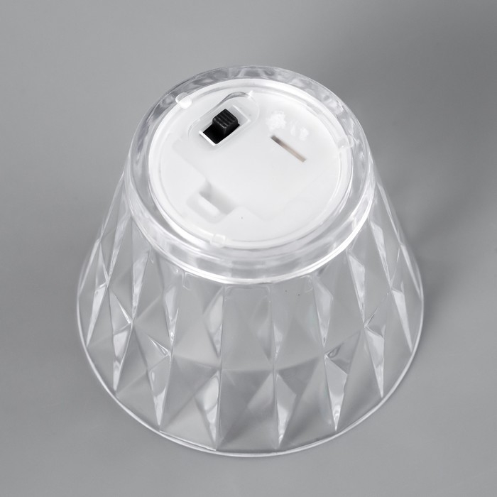 Ночник Ночник "Призма" LED от батареек LR1130 прозрачный 6,8х6,8х12 см