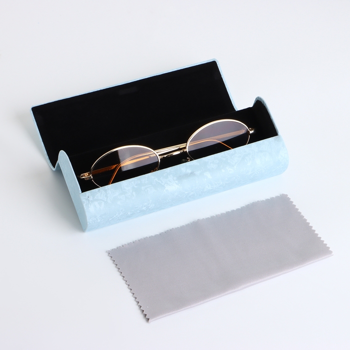 Футляр для очков на магните, длина 16 см, цвет голубой Футляр для очков на магните, длина 16 см, цвет голубой