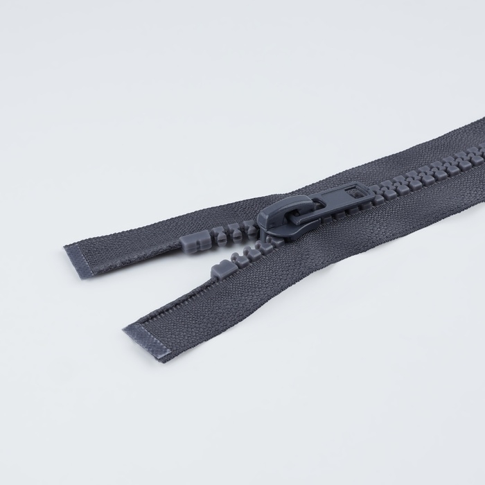 Молния «Трактор», №8, разъёмная, 2 замка, замки автомат, 100 см, цвет тёмно-серый