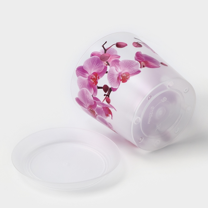 Горшок для орхидей с поддоном «Деко», 1,2 л Горшок для орхидей с поддоном «Деко», 1,2 л