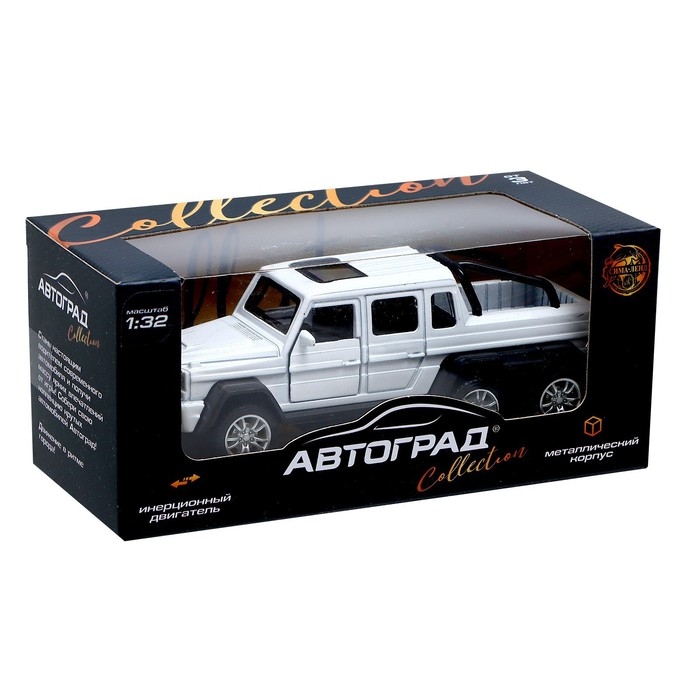 Машина металлическая «Джип 6X6», 1:32, инерция, цвет белый Машина металлическая «Джип 6X6», 1:32, инерция, цвет белый