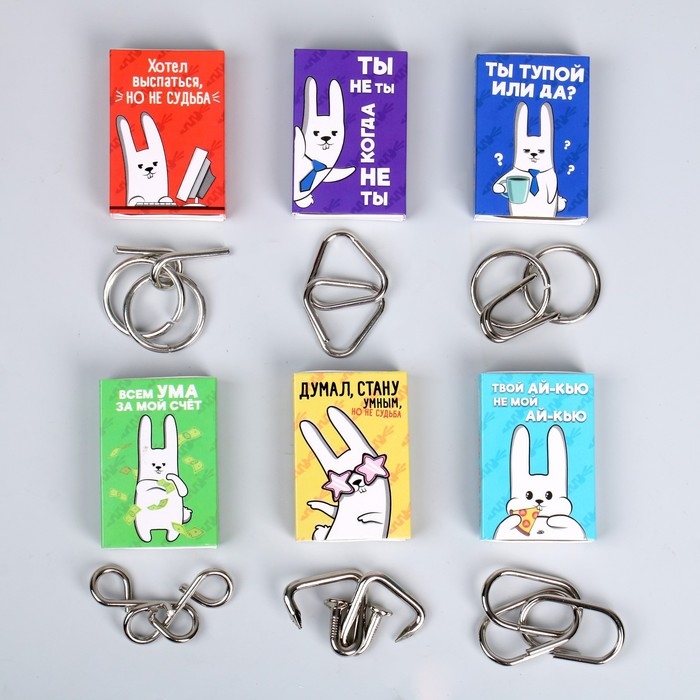 Головоломка «Раскачай логику» металл, МИКС, в шоубоксе Головоломка «Раскачай логику» металл, МИКС, в шоубоксе