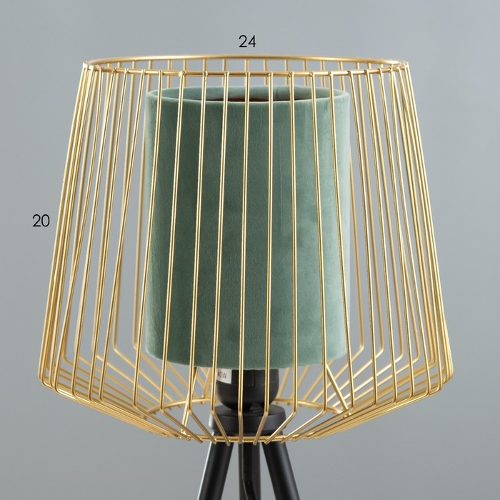 Настольная лампа 42872/1GR Е27 40Вт зеленый золото 24х24х57см RISALUX Настольная лампа 42872/1GR Е27 40Вт зеленый золото 24х24х57см RISALUX