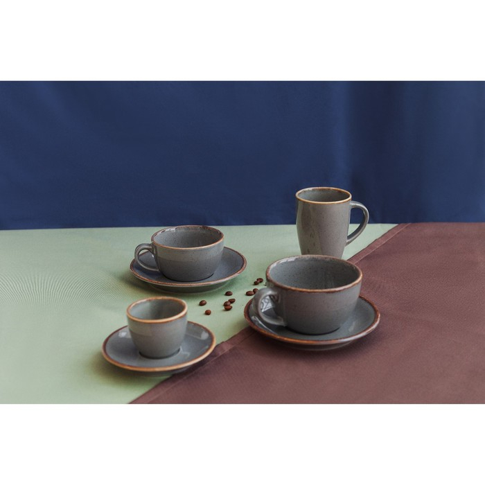 Кружка Dark Grey, 250 мл, фарфор, цвет тёмно-серый Кружка Dark Grey, 250 мл, фарфор, цвет тёмно-серый