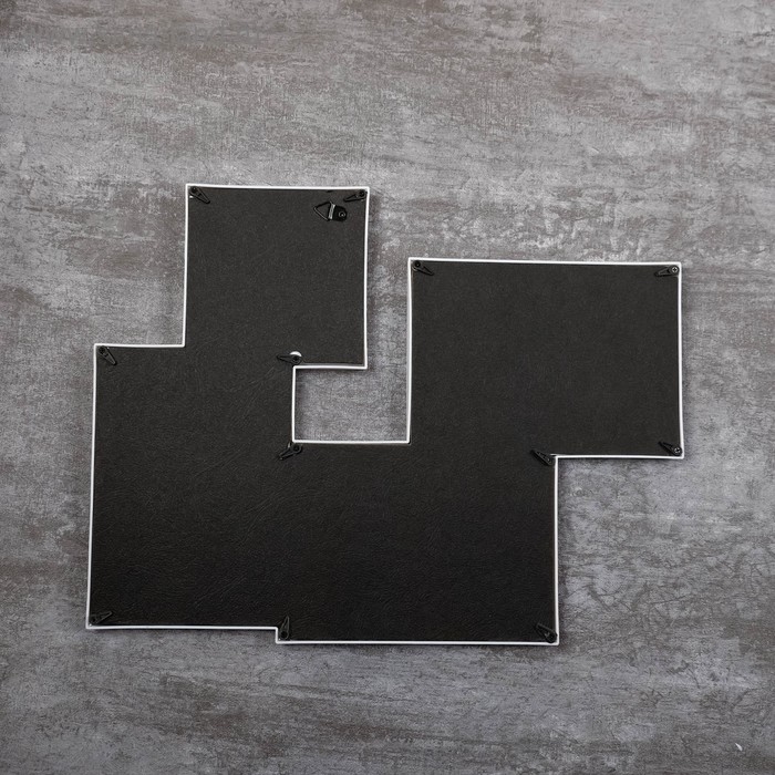 Фоторамка пластик на 4 фото 10х10, 10х15 см  Фоторамка пластик на 4 фото 10х10, 10х15 см "Простая" белая 29х37,5 см