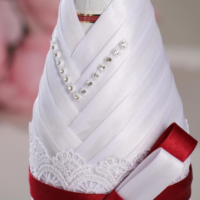 Украшение для шампанского Украшение для шампанского "Идиллия", марсала с белым