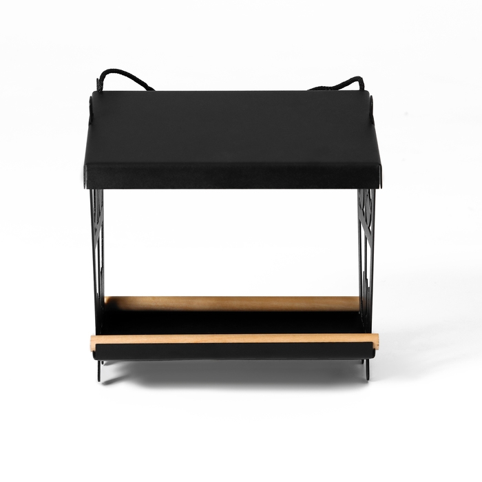 Кормушка для птиц  Кормушка для птиц "Теремок" черные боковины, 26х20,5х20см