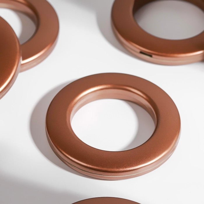 Люверсы для штор, d = 3,1/5,5 см, 10 шт, цвет коричневый Люверсы для штор, d = 3,1/5,5 см, 10 шт, цвет коричневый