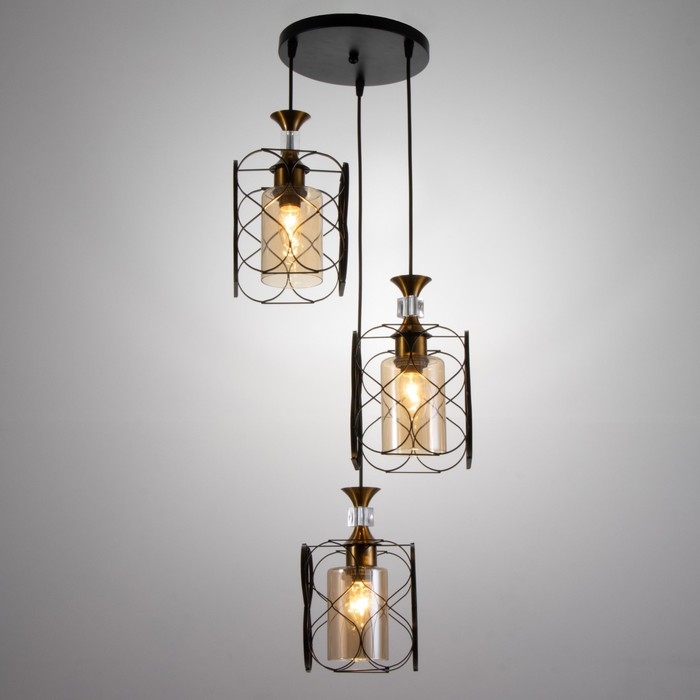 Светильник BayerLux Светильник BayerLux "Инфинити" 3хE27 40Вт черный 40х40х100 см