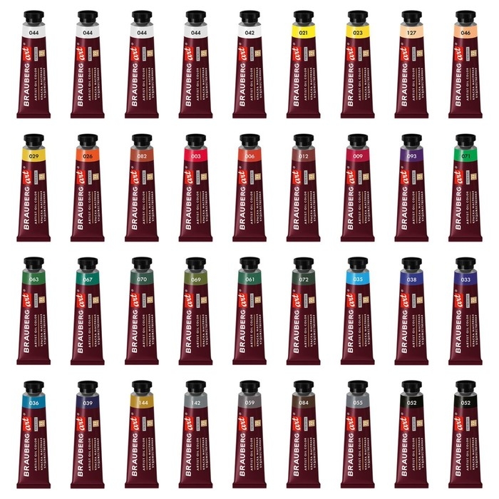 Краска масляная художественная, набор 32 цвета (36 штук) х 22 мл, Brauberg Art Premiere Краска масляная художественная, набор 32 цвета (36 штук) х 22 мл, Brauberg Art Premiere