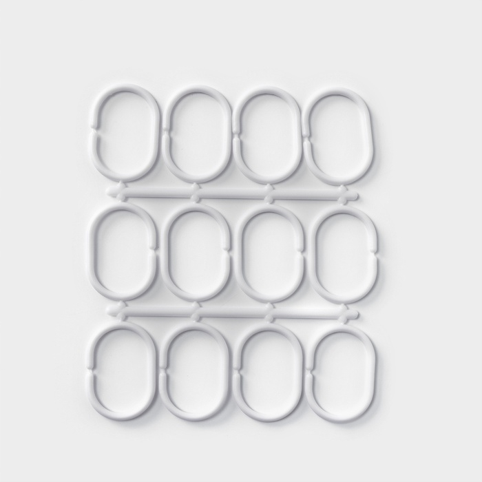 Штора для ванны Доляна «Орион», 180×180 см, цвет белый