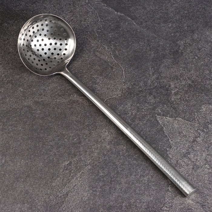 Шумовка для казана узбекская 54см, диаметр 18,5см, мет ручка Шумовка для казана узбекская 54см, диаметр 18,5см, мет ручка