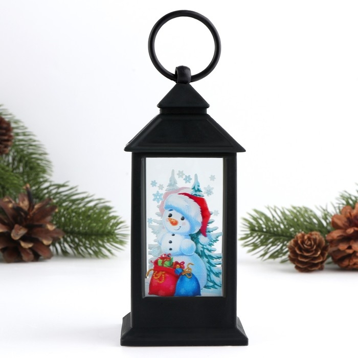 Светильник новогодний «Новый год: Снеговик», черный, 12,5 х 5,7 см Светильник новогодний «Новый год: Снеговик», черный, 12,5 х 5,7 см