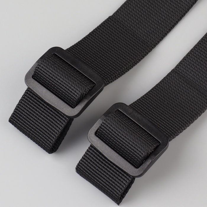 Держатель для лямок рюкзака: фастекс 25 мм, с регуляторами, максимальная длина стропы 50 см, цвет чёрный Держатель для лямок рюкзака: фастекс 25 мм, с регуляторами, максимальная длина стропы 50 см, цвет чёрный