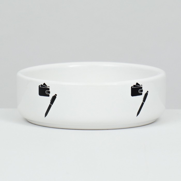 Миска керамическая для грызунов Миска керамическая для грызунов "Чёрно-белый" 80 мл 8,5 х 3 см