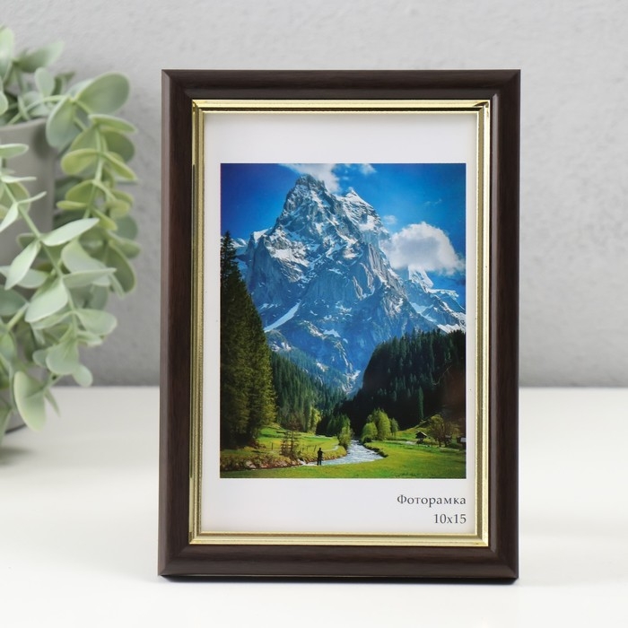 Фоторамка пластик Фоторамка пластик "Гамма" 10х15 см, венге