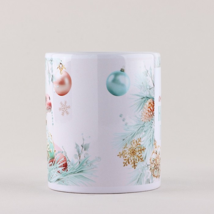Кружка новогодняя керамическая «Снежного Новогода года», 320 мл, цвет белый Кружка новогодняя керамическая «Снежного Новогода года», 320 мл, цвет белый