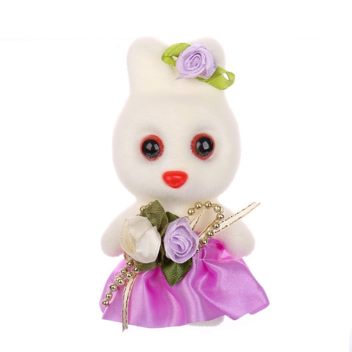 Игрушка из пенопласта «Зайка с цветами», 13 см