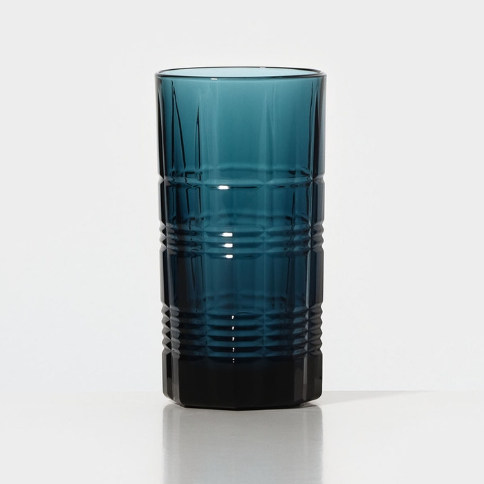 Стакан высокий стеклянный «Даллас», 380 мл, цвет лондон топаз Стакан высокий стеклянный «Даллас», 380 мл, цвет лондон топаз