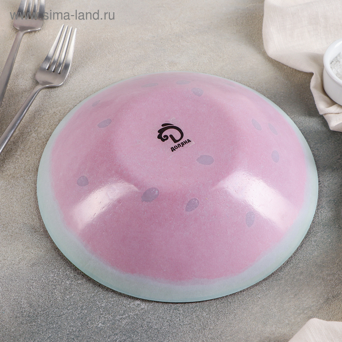 Салатник стеклянный Доляна «Сладкий арбуз», 920 мл, 22×5 см