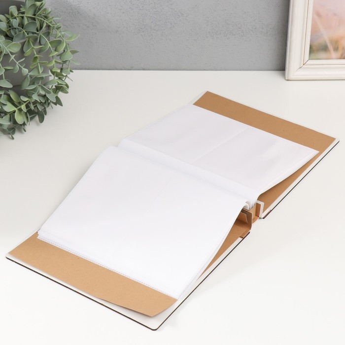 Фотоальбом на 100 фото 10х15 см  Фотоальбом на 100 фото 10х15 см "Пальмовые листья на белых дощечках" 22х4х23 см