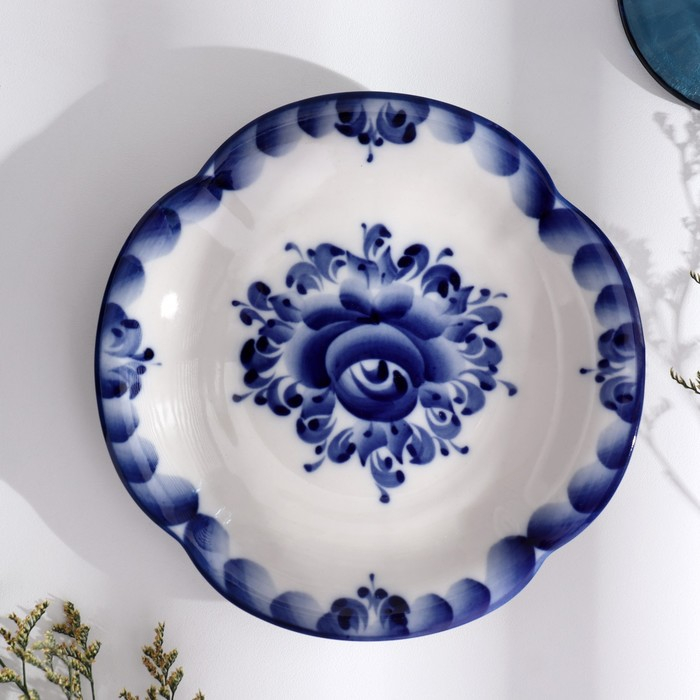 Блюдце «Пирожковница», D=16 см, гжель Блюдце «Пирожковница», D=16 см, гжель