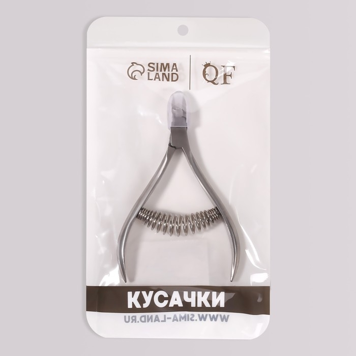 Кусачки маникюрные для кутикулы, пружинное соединение, 9,5 см, длина лезвия - 9 мм, цвет серебристый Кусачки маникюрные для кутикулы, пружинное соединение, 9,5 см, длина лезвия - 9 мм, цвет серебристый