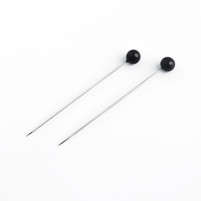 Набор булавок: портновские, английские, 32 / 35 мм, 100 шт, цвет чёрный Набор булавок: портновские, английские, 32 / 35 мм, 100 шт, цвет чёрный