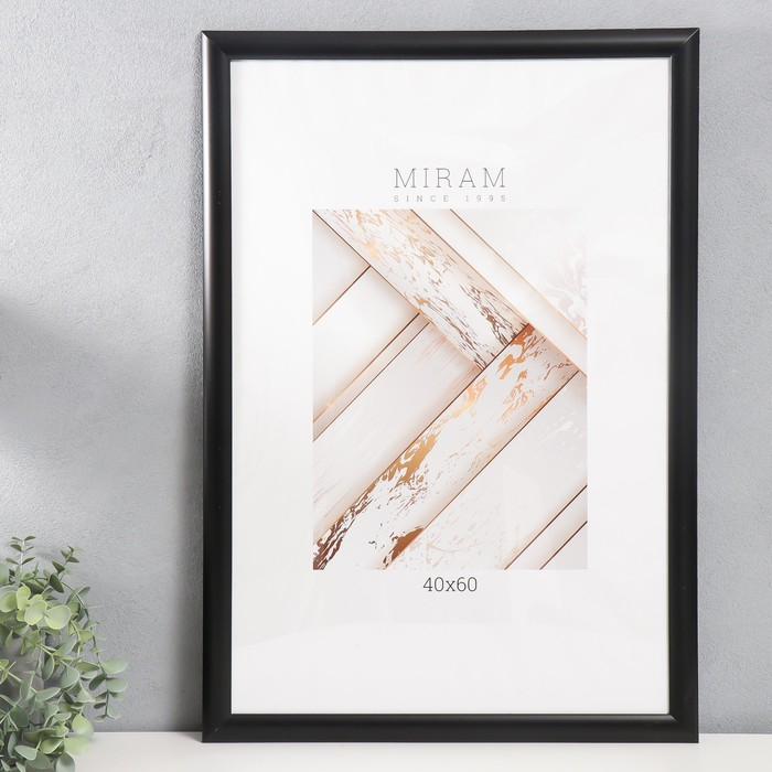 Фоторамка пластик Фоторамка пластик "МИРАМ" 40х60 см, 647277 чёрный (пластиковый экран)