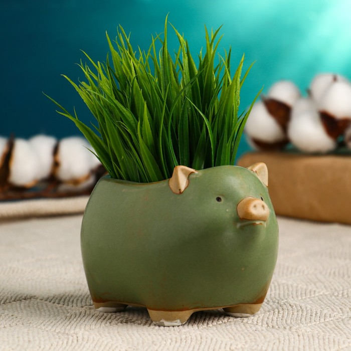 Горшок Горшок "Лаки Свинка" 11х9х8см