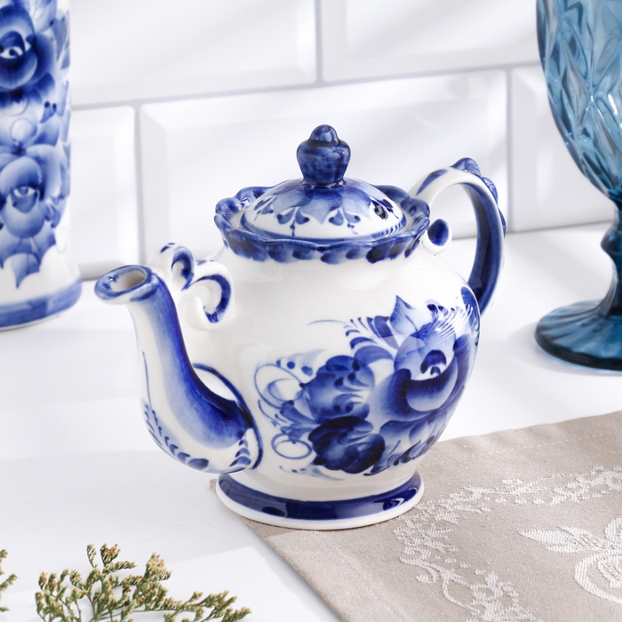 Чайник Чайник "Весна", 14 х 20 см, гжель