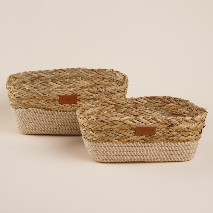 Корзины для хранения ручной работы SL Home, 2 шт: 28×18×10 см, 30×20×12 см Корзины для хранения ручной работы SL Home, 2 шт: 28×18×10 см, 30×20×12 см