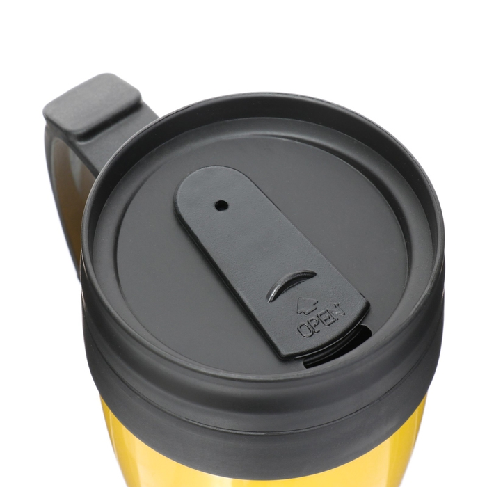 Термокружка, 400 мл, Комфорт "Визави", 12.5 х 17 см, желтая