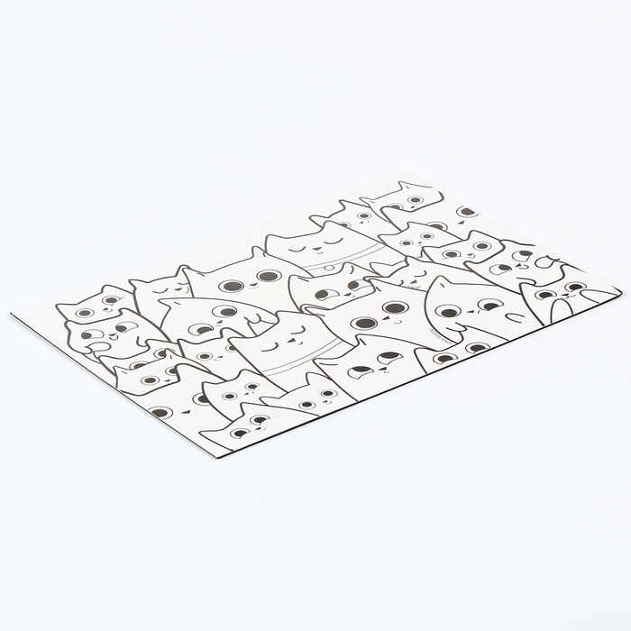 Магнит-раскраска многоразовая «Котики», 14,8 × 21 см Магнит-раскраска многоразовая «Котики», 14,8 × 21 см