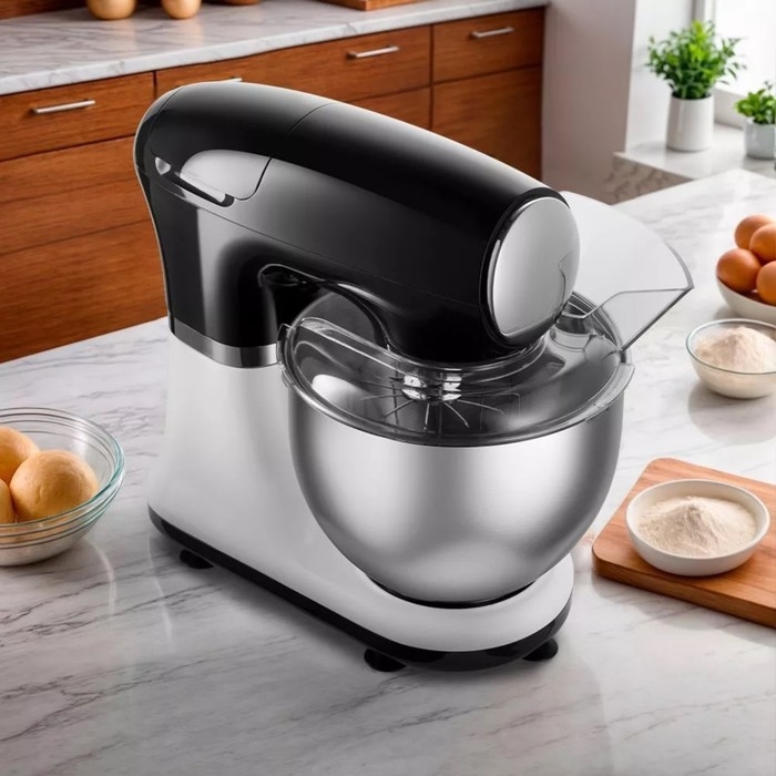 Миксер Kitfort КТ-3441, планетарный, 1000 Вт, 5.5 л, 8 скоростей, чёрно-серебристый Миксер Kitfort КТ-3441, планетарный, 1000 Вт, 5.5 л, 8 скоростей, чёрно-серебристый