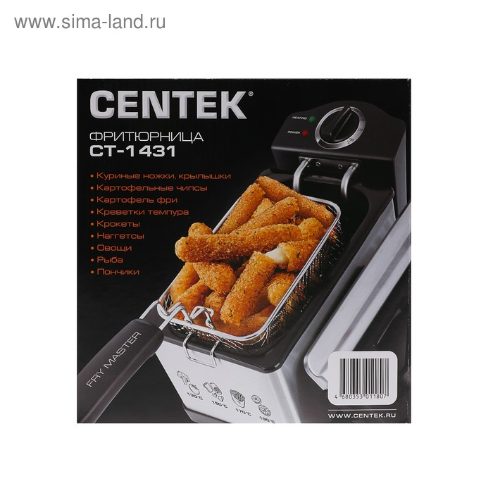 Фритюрница Centek CT-1431, 1800 Вт, 3.5 л, серебристая Фритюрница Centek CT-1431, 1800 Вт, 3.5 л, серебристая