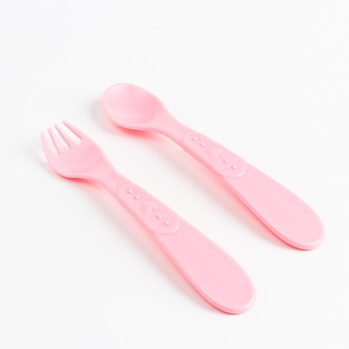 Набор детской посуды «Зайка Полли», тарелка на присоске 250мл, вилка, ложка