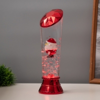 Лава лампа «Дед мороз» LED 3хААА, USB красный 6,5х8х23,7см