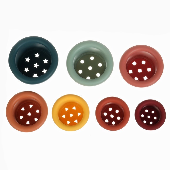 Стаканчики силиконовые, 7 шт., цветные, Mum&Baby Стаканчики силиконовые, 7 шт., цветные, Mum&Baby