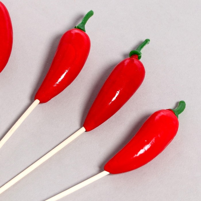 Шпажки «Перец», в наборе 6 штук, цвет красный Шпажки «Перец», в наборе 6 штук, цвет красный