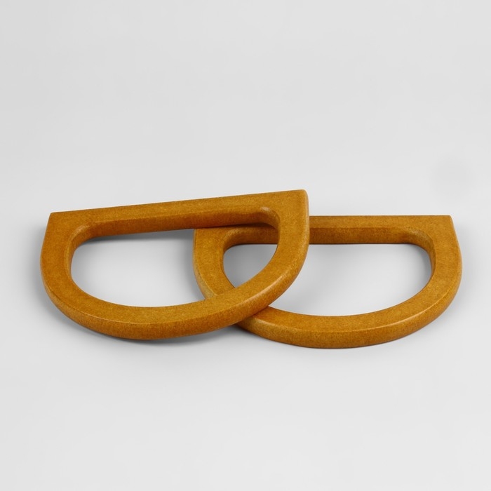 Ручки для сумки деревянные, 11,7 × 8,2 см, 2 шт, цвет коричневый Ручки для сумки деревянные, 11,7 × 8,2 см, 2 шт, цвет коричневый