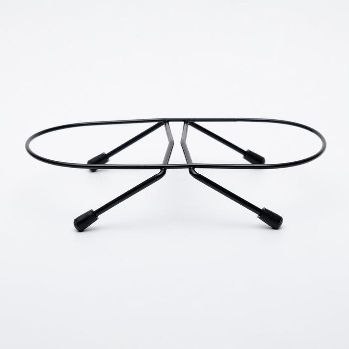 Набор из 2  мисок на подставке,  2 х 100 мл, чёрная подставка Набор из 2  мисок на подставке,  2 х 100 мл, чёрная подставка