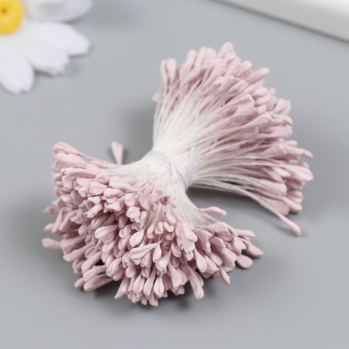 Тычинки для цветов Тычинки для цветов "Серо-розовый" набор 360 шт длина 6 см