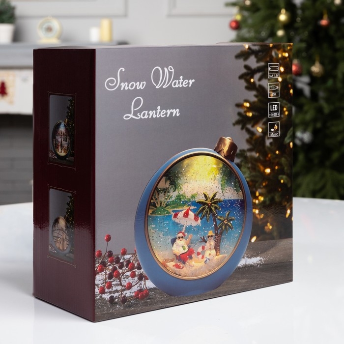 Фигура светодиодная «Зимнее сияние», 20.9х21.3х8.5 см, музыка, батарейки ААх3 (не в комплекте), USB, свечение тёплое белое Фигура светодиодная «Зимнее сияние», 20.9х21.3х8.5 см, музыка, батарейки ААх3 (не в комплекте), USB, свечение тёплое белое